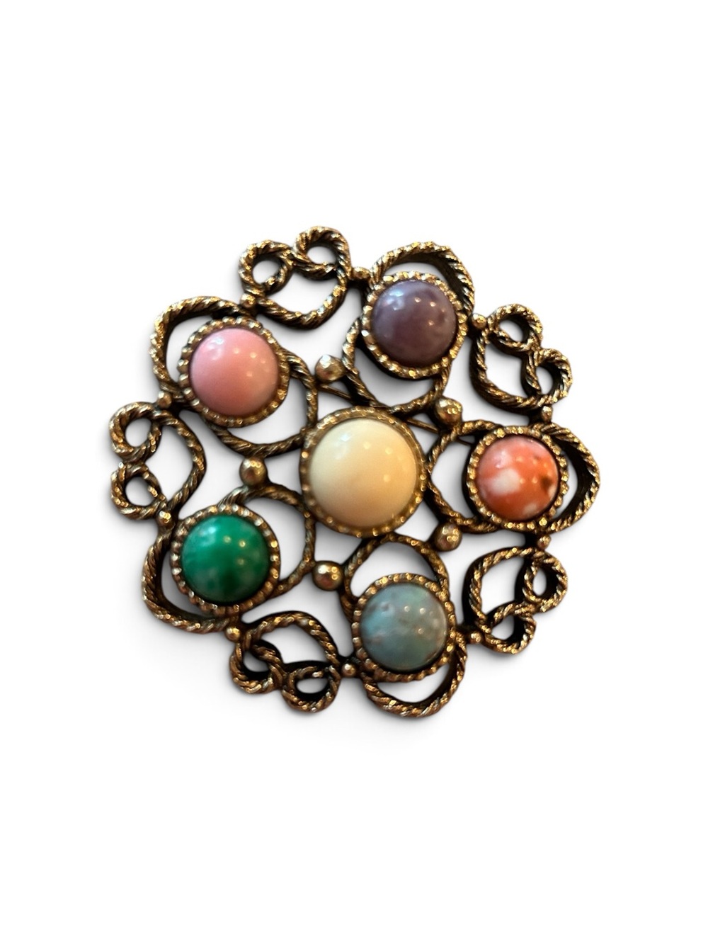 Sarah Coventry 1975 Festival Cabochon Brooch